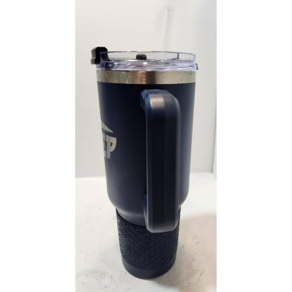 Gap 1 Utep Miners Navy Blue 40 OZ Metal Cup With Handle and Plastic Straw - Picture 5 of 11